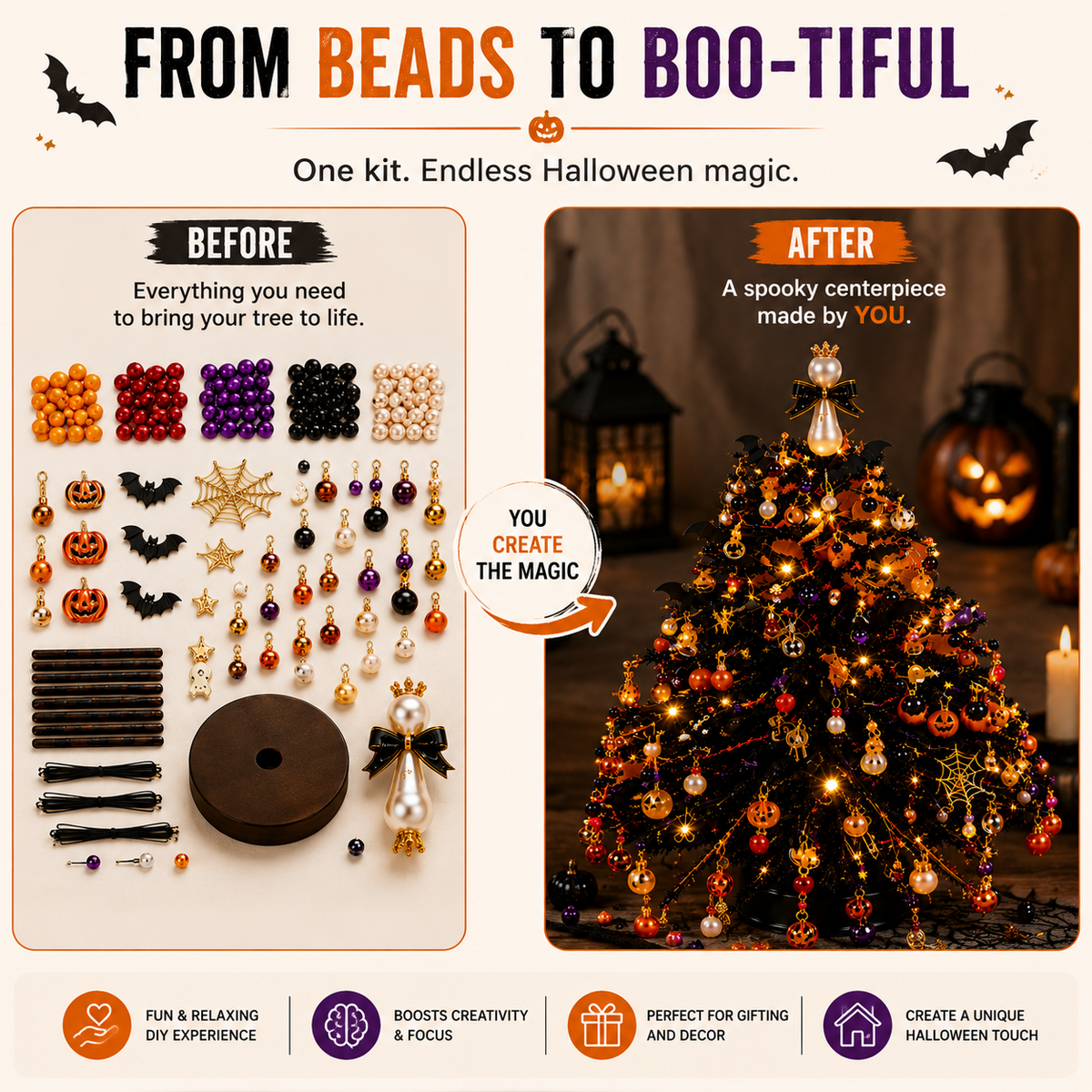 🎁 Unique Christmas Gift 2026 | DIY Beaded Christmas Tree Craft Kit for Creative Holiday Fun