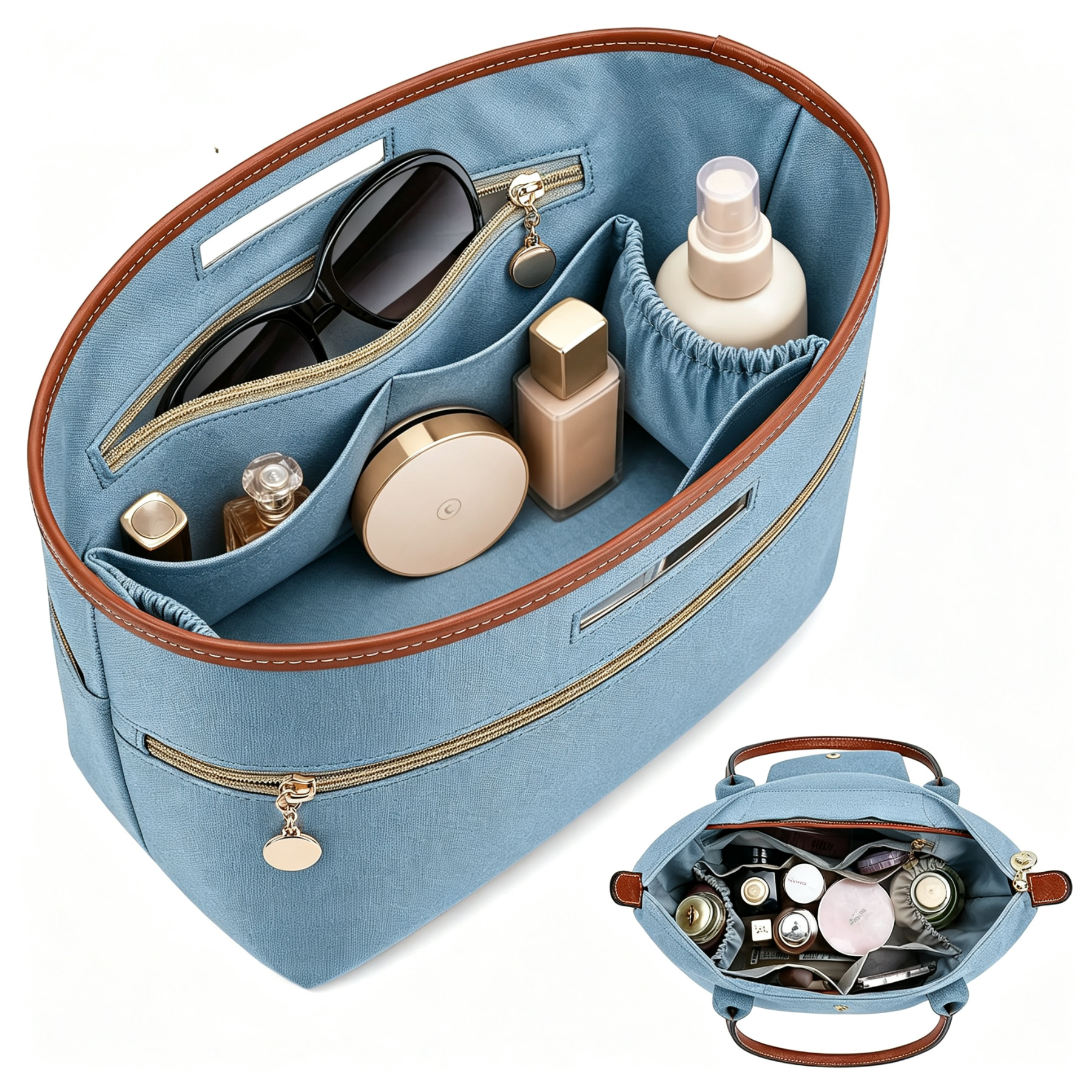 👜 Soft Satin Tote Organizer – Protect & Organize Your Favorite Handbag✨
