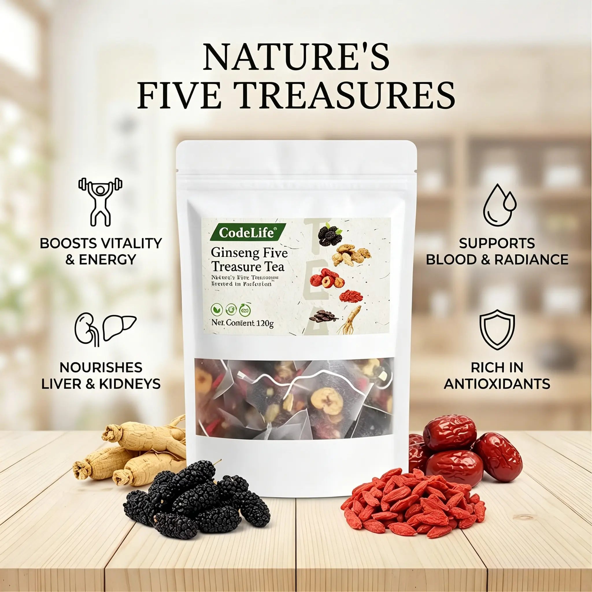Kidney Tea Formula Ginseng Herbal Tea Bags