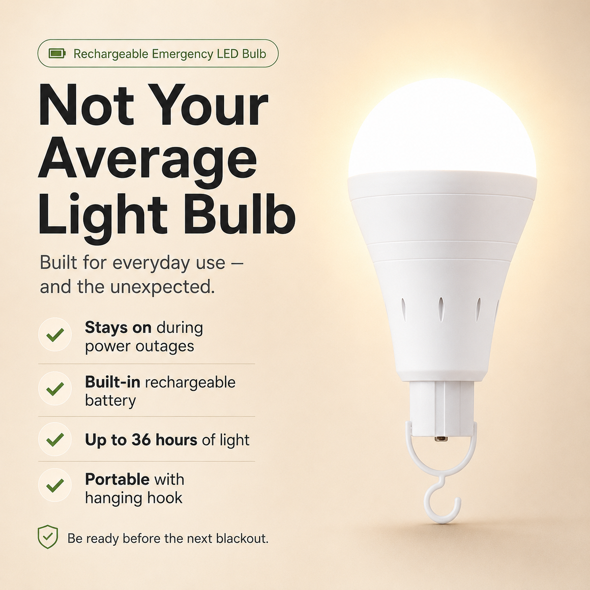 Rechargeable Emergency LED Light Bulbs