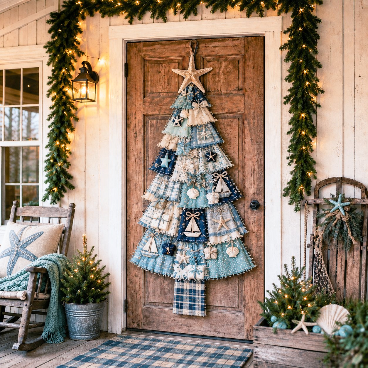 🎄 DIY Oversized Patchwork Christmas Tree Door Hanging Kit – 51" Holiday Craft ✨