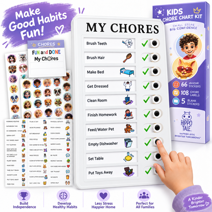 Daily Routine Chart for Kids - Back to School Chores & Visual Schedule
