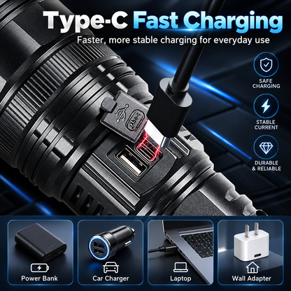 Hoodink 2-in-1 Portable Strong Flashlight Power Bank - USB Port
