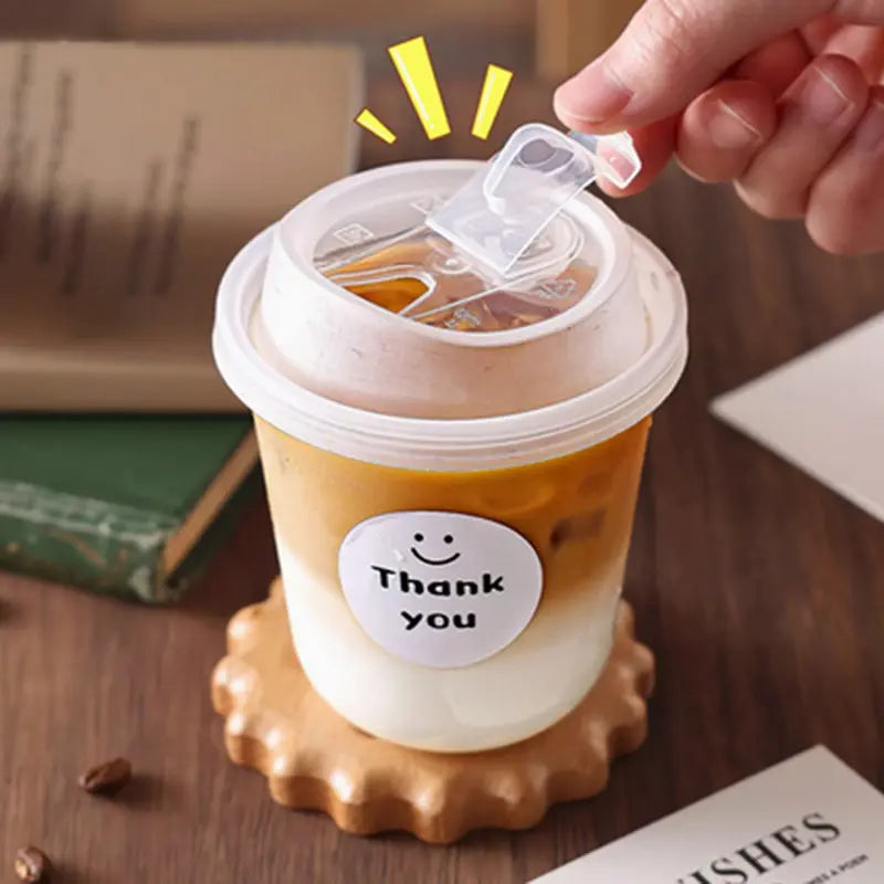 15OZ Heavy-Duty Disposable Coffee Cups with Sip Lids