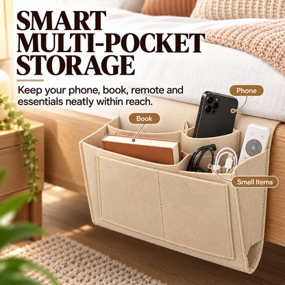 🔥Bedside Hanging Organizer – Keep Essentials Within Reach