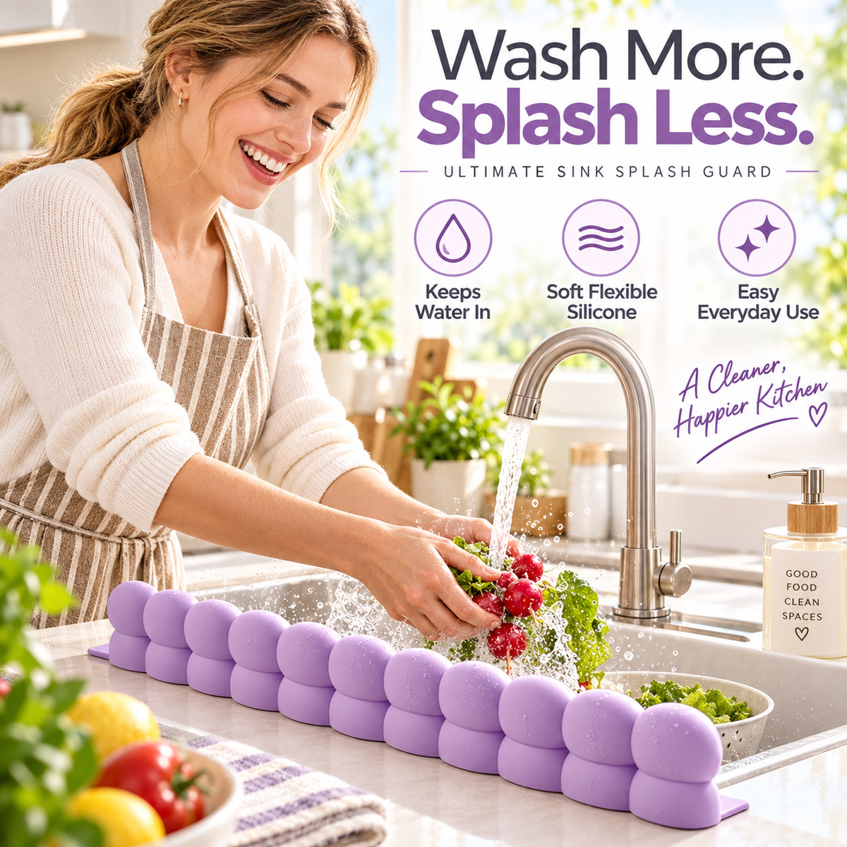 ✨Last Day 49% OFF ✨Dopamine Silicone Sink Splash Guard