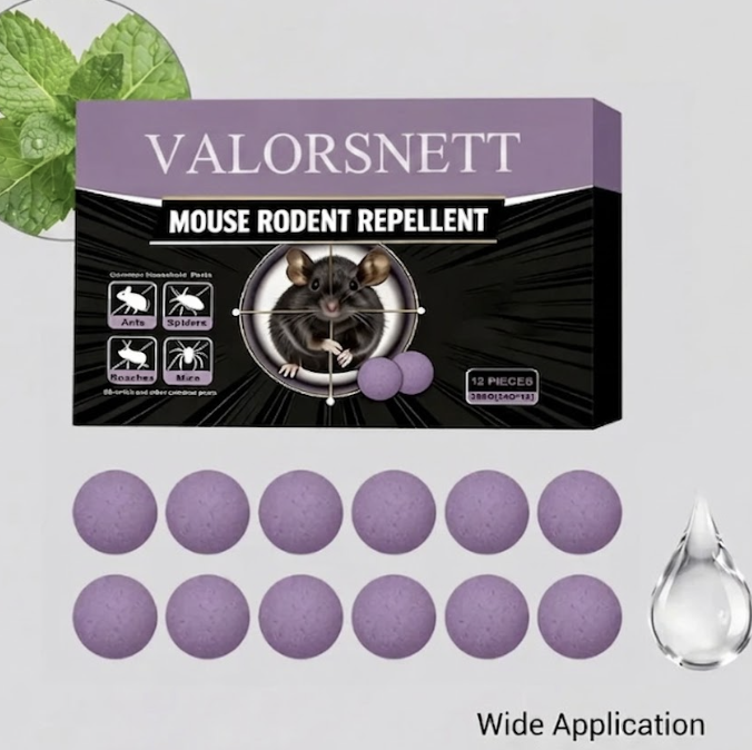 🐭 12-Pack Rodent Repellent Balls – Mouse & Rat Deterrent for Home, Garage & RV