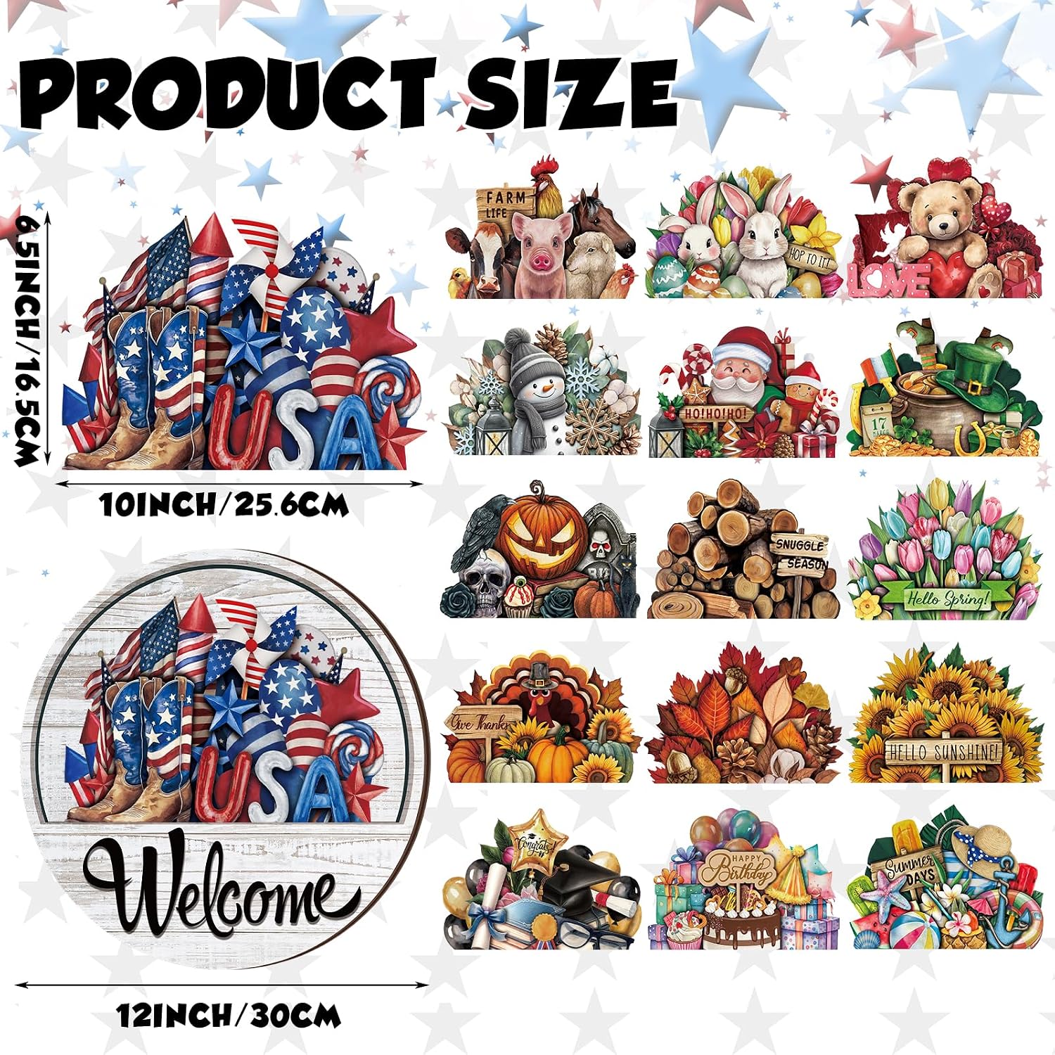 🔥 50% OFF TODAY🏡 16-Piece Interchangeable Welcome Sign