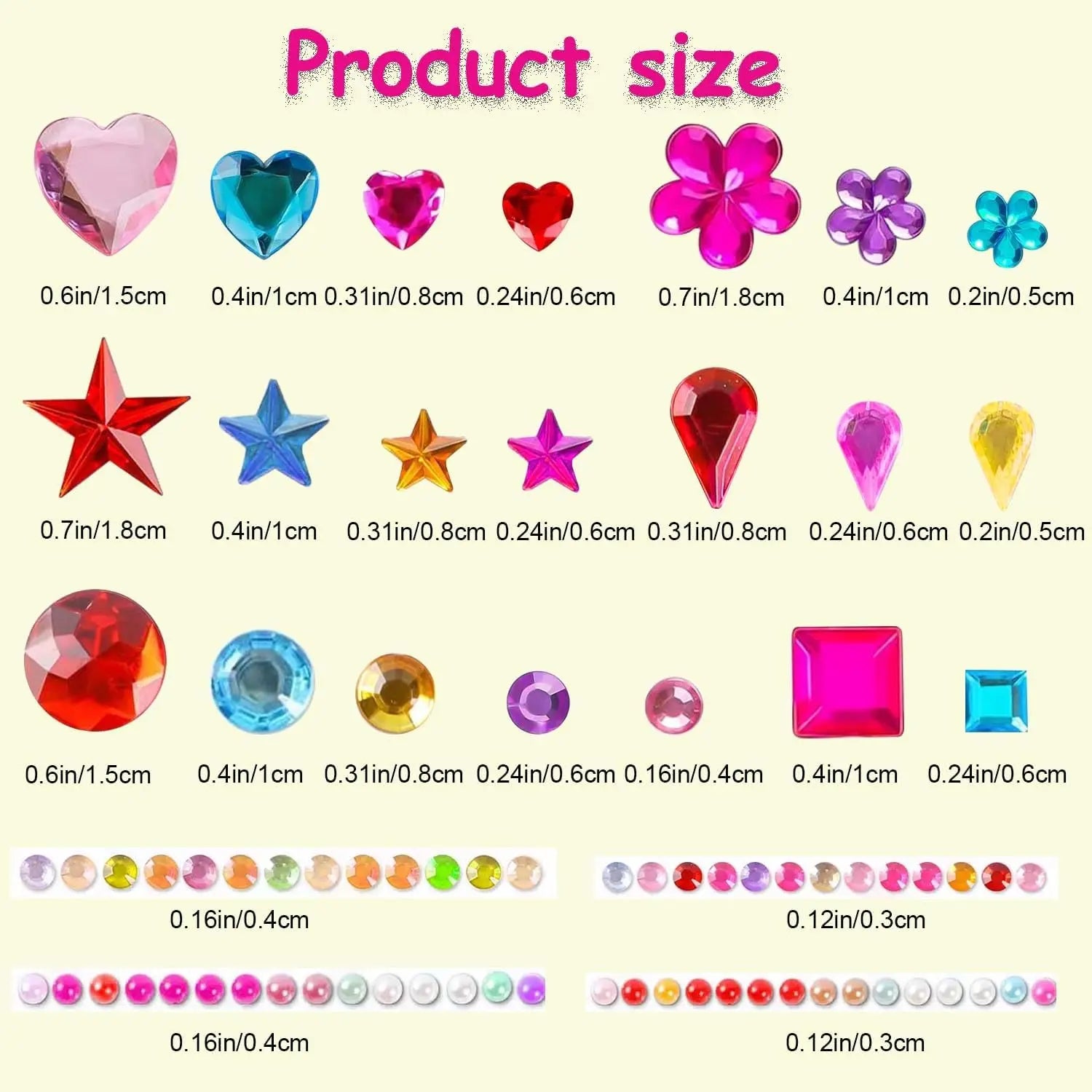✨3228 Pcs Gems Stickers Self-Adhesive Rhinestone Jewel DIY
