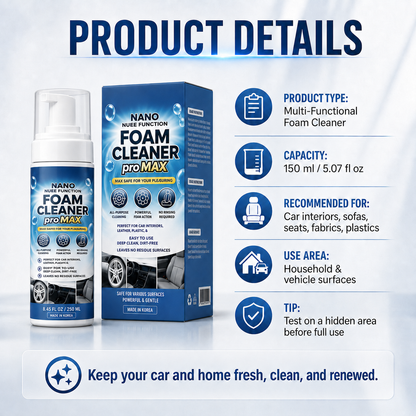 Nano Foam Cleaner Pro MAX – Deep Clean for Car & Home