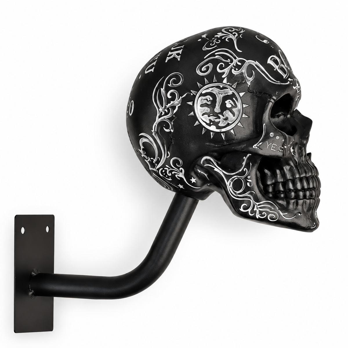 💀 Motorcycle Skull Helmet Holder – Garage Display Wall Mount