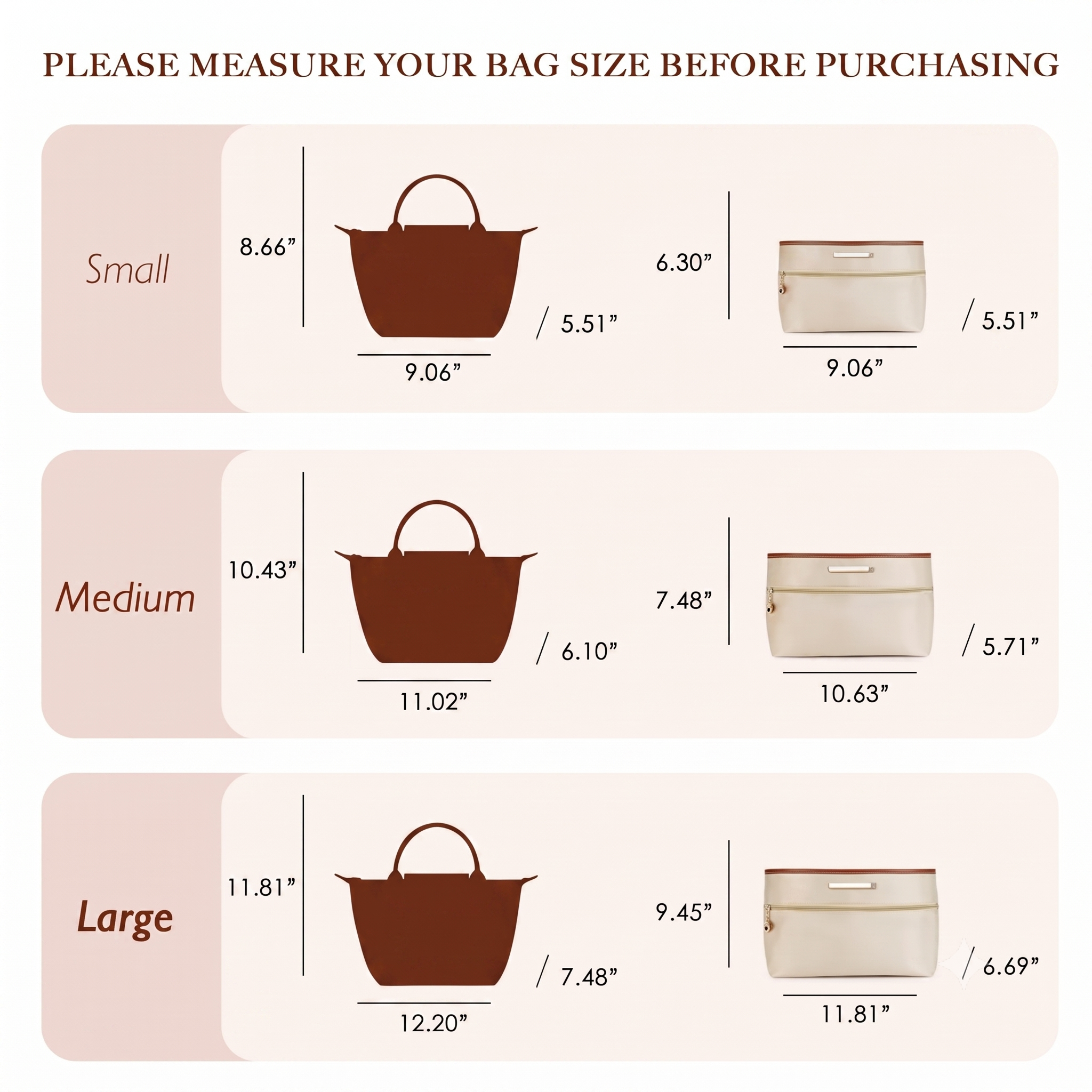 👜 Soft Satin Tote Organizer – Protect & Organize Your Favorite Handbag✨