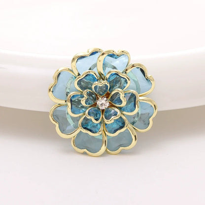 Luxury Crystal Floral Button Covers for Women Blouses