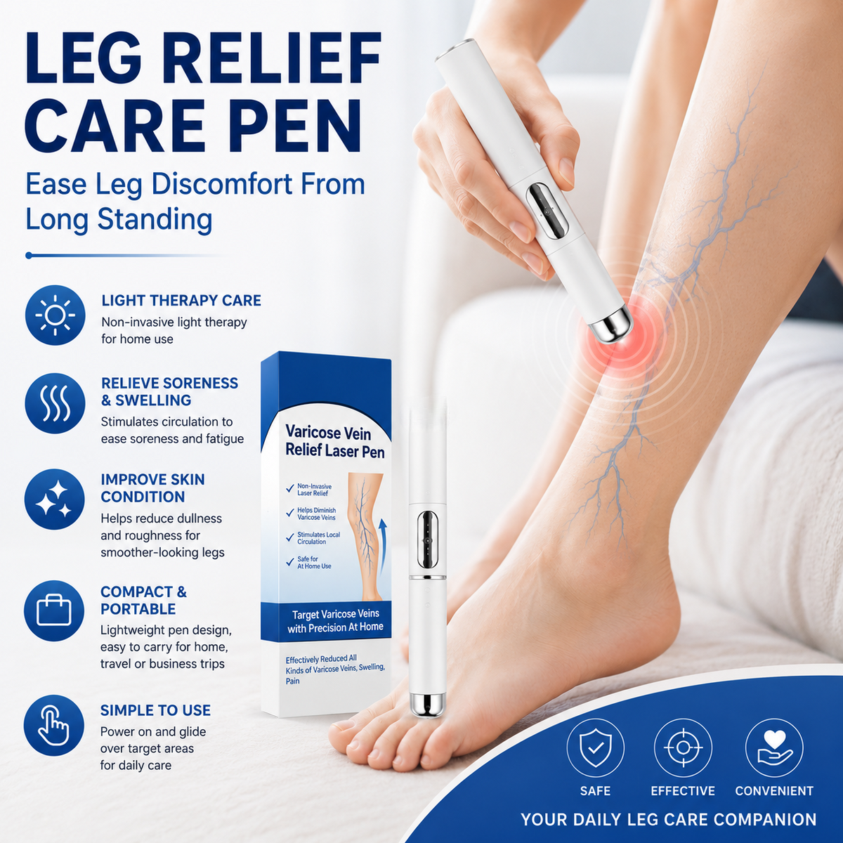 🦵Leg Relief Care Pen Ease Leg Discomfort From Long Standing Portable Daily Home Leg Care Device✨