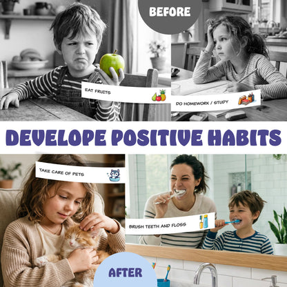 Daily Routine Chart for Kids - Back to School Chores & Visual Schedule
