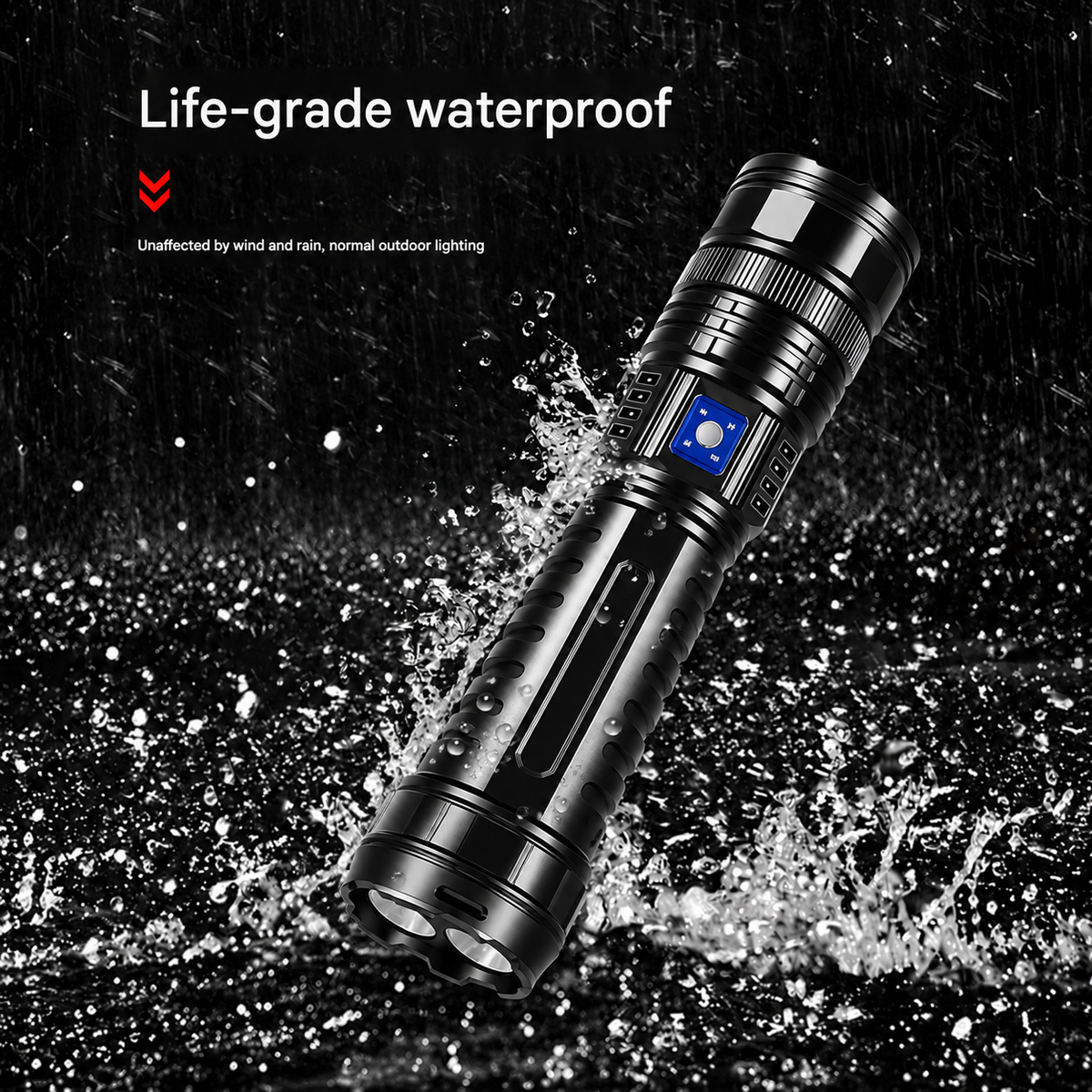 Hoodink 2-in-1 Portable Strong Flashlight Power Bank - USB Port