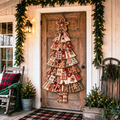 🎄 DIY Oversized Patchwork Christmas Tree Door Hanging Kit – 51" Holiday Craft ✨