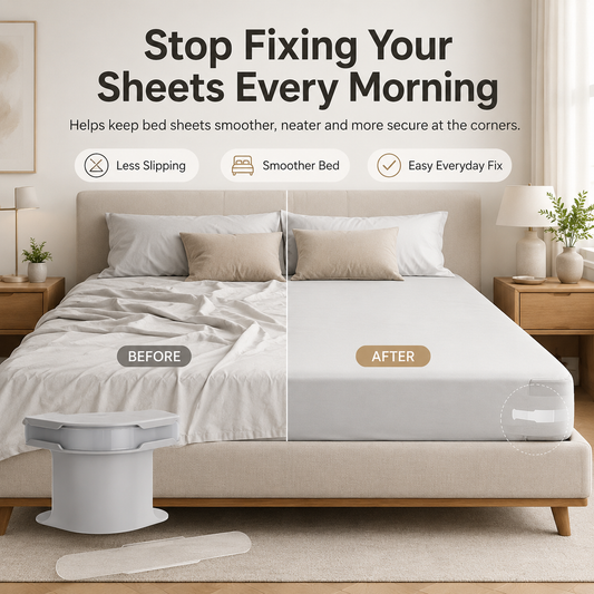 🛏️Bed Sheet Corner Fastener | 4-Piece Set for Smoother, Tidier Beds