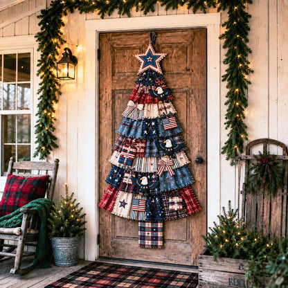 🎄 DIY Oversized Patchwork Christmas Tree Door Hanging Kit – 51" Holiday Craft ✨
