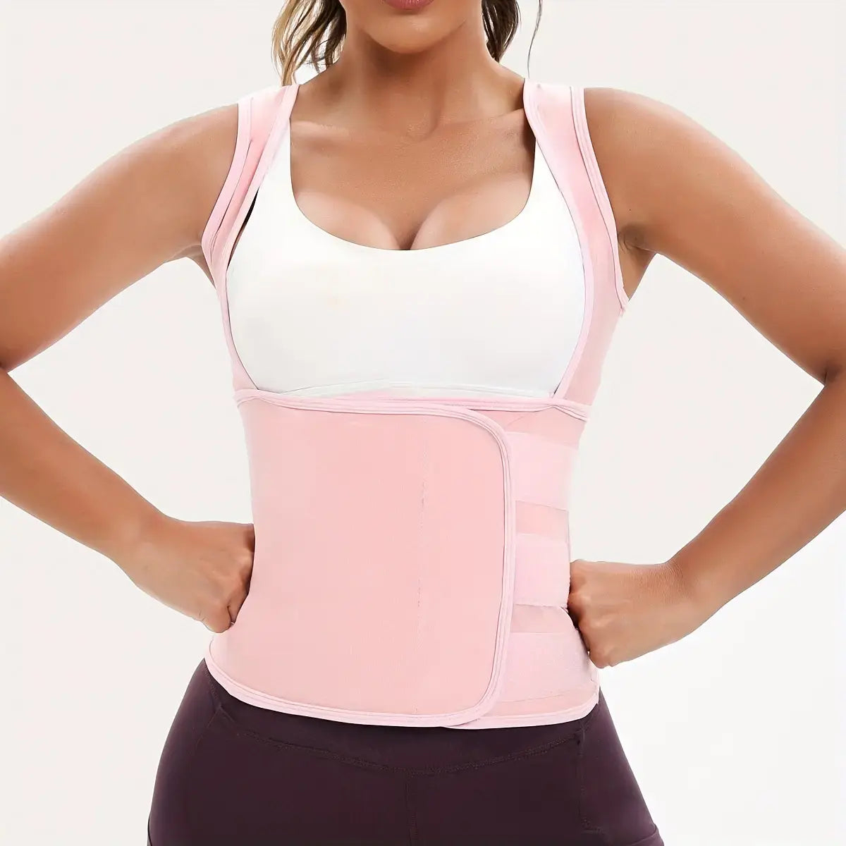 Women's Zip-Up Sauna Sweat Vest Compression Top Gym
