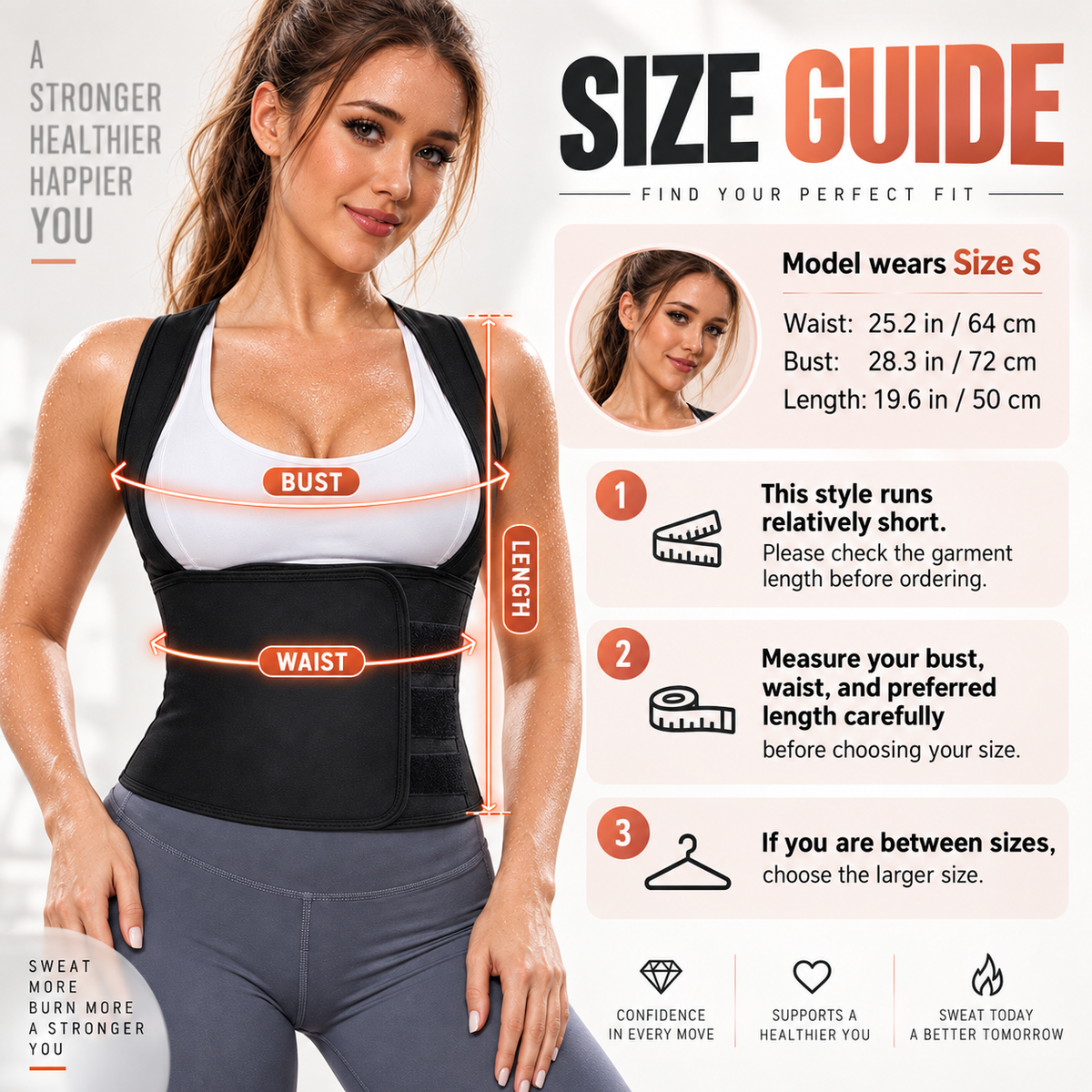 Women's Zip-Up Sauna Sweat Vest Compression Top Gym